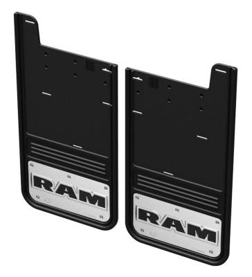 Gatorback - Gatorback GCR38R-RT 12" Black Rear Mud Flap Set for RAM 2500/3500