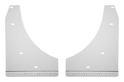 Gatorback - Gatorback 12" Rear Mud Flap Brackets-Silver Silverado/Sierra GB756682