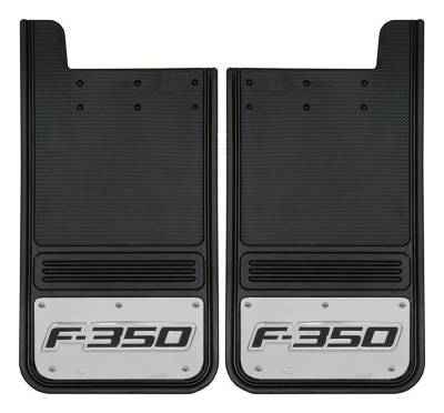 Gatorback - Gatorback 12"x23" Universal Black Mud Flaps F350 Logo GB1223F350