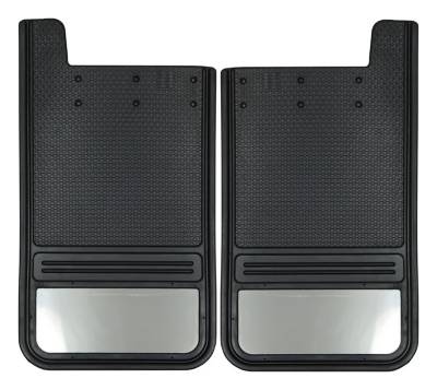 Gatorback - Gatorback Razorback Front/Rear 12"x22" Black Mud Flaps No Plate RB1222SS