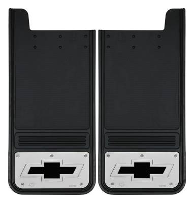 Gatorback - Gatorback 12"x26" Universal Black Mud Flaps Bowtie Logo GB1226BT-B