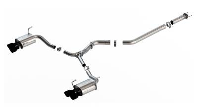 Borla - Borla 140907CB S-Type Cat-Back Exhaust Dual Split Rear Exit for 22-25 WRX 2.4L