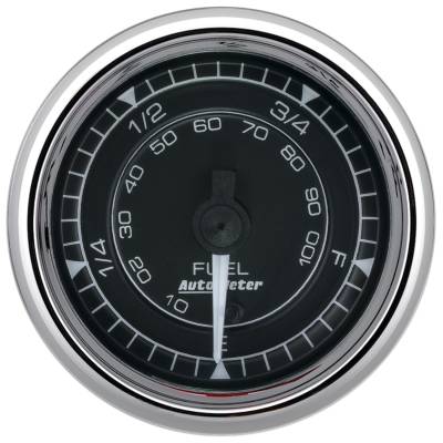 AutoMeter - AutoMeter 9710 Chrono Chrome Programmable Fuel Level Gauge 0-280Ohm 2-1/16"