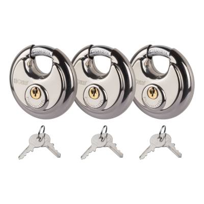 CURT - CURT 23085 Stainless Steel Disc Locks 3-Pack