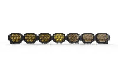 Morimoto - Morimoto BAR-3ROW-023 50.5" 7-Pod HXB Triple Row BangerBar LED Light Bar Yellow