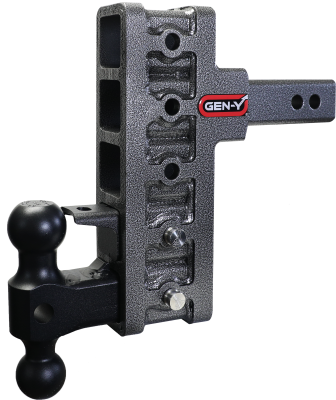 GEN-Y Hitch - GEN-Y GH-225 MegaDuty 2"Off Shank 2.5"Rise 7.5"Drop 16K Dualball Pintle Lock