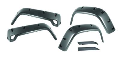 Rugged Ridge - Rugged Ridge 11630.10 All Terrain Fender Flare Kit 6" 6Pc 97-06 Jeep Wrangler TJ