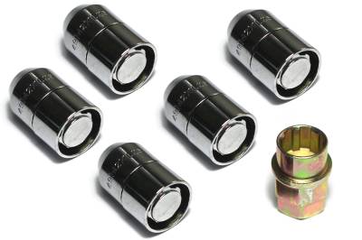 Rugged Ridge - Rugged Ridge 16715.20 Five Piece Wheel Lock Set 1/2 -20 Thread Chrome
