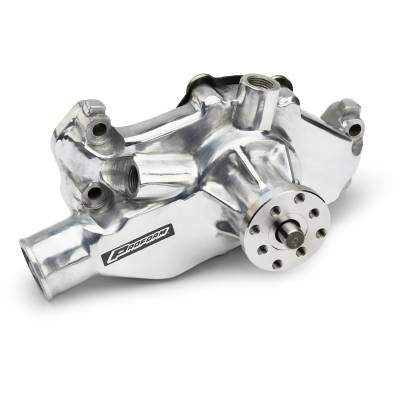 Proform - Proform 68244 Engine Water Pump Mech Short High Flow Model Polished SB Chevy