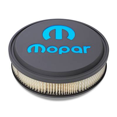 Proform - Proform 440-834 Air Cleaner Kit 14" Diam Alum. Black Recessed Blue MOPAR Emblem