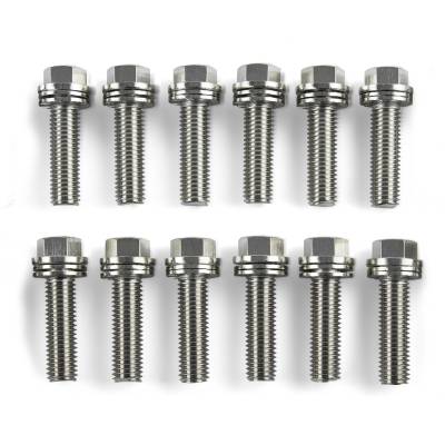 Proform - Proform 66754 Wedge-Locking Header Bolts Hex M8x.984" Chevy LS Nickel Plt 12Pc
