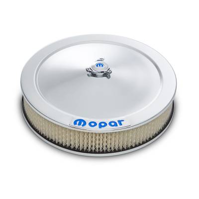 Proform - Proform 440-906 Carburetor Air Cleaner Kit 14" Diam Blue MOPAR Emblem Chrome