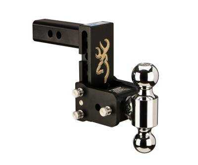 B&W Trailer Hitches - B&W Hitch TS10037BB Tow/Stow Dual Ball 2" Adj Ball Mount 5" Drop/5.5" Rise Bro
