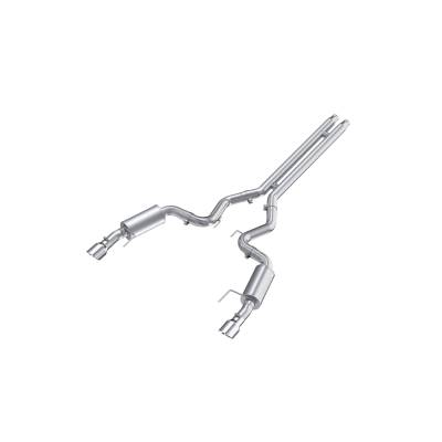 MBRP Exhaust - MBRP S7251AL AL 3" Cat-Back Dual Split Exit w/Muffler 24-26 Mustang GT S650