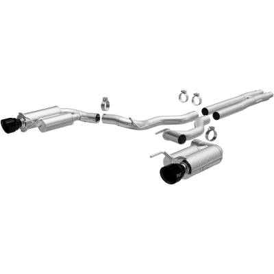 MagnaFlow Exhaust Products - MagnaFlow 19645 Comp Series Black Chrome Tips Cat-Back System for 24-25 Mustang