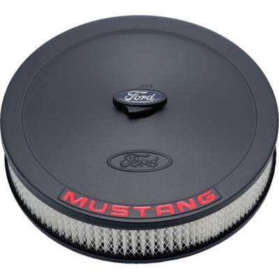 Ford Performance Parts - Ford Performance 302-362 Air Cleaning Kit Black Crinkle w/Red Mustang Emblem