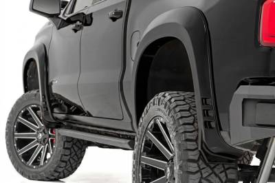 Rough Country Suspension Systems - Rough Country F-C319201A-GBA SF1 Fender Flares Onyx Black for 19-26 Silv 1500