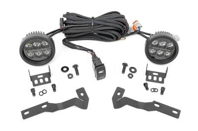 Rough Country Suspension Systems - Rough Country 71085 A-Pillar 3.5" LED Ditch Light Kit Spot for 16-23 Tacoma