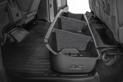 Rough Country Suspension Systems - Rough Country RC09241 Rear Underseat Storage Bin Black for 09-14 Ford F150 Crew