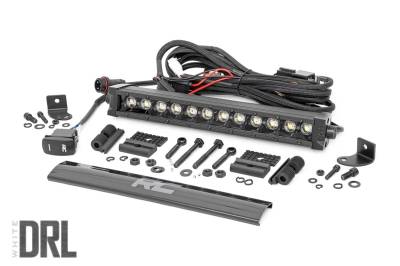 Rough Country Suspension Systems - Rough Country 70712BLDRLA Black Series 12" Single Row DRL LED Light Bar Each