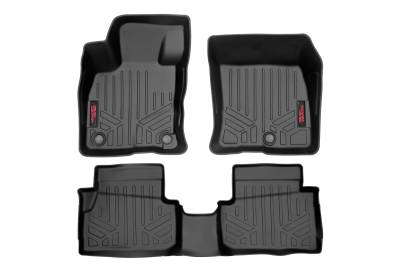 Rough Country Suspension Systems - Rough Country M-51100 Front/Rear Floor Liners Black for 22-26 Ford Maverick