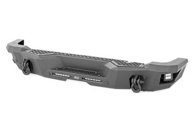 Rough Country Suspension Systems - Rough Country 51092 Black Heavy Duty Rear Bumper w/LEDs for 21-26 Ford Bronco
