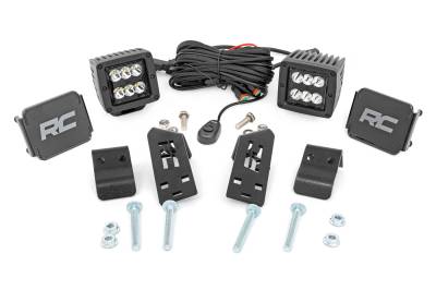 Rough Country Suspension Systems - Rough Country 93076 A-Pillar 2" LED Pod Ditch Light Kit for Polaris RZR Pro XP