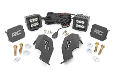 Rough Country Suspension Systems - Rough Country 92032 A-Pillar 2" LED Pod Ditch Light Kit for Honda Talon 1000