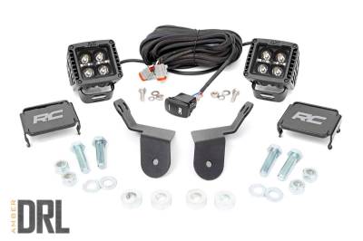 Rough Country Suspension Systems - Rough Country 92021 A-Pillar 2" LED Pod Ditch Light Kit for Honda Pioneer 1000