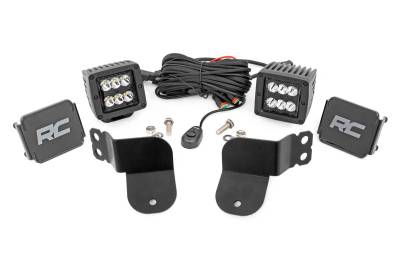 Rough Country Suspension Systems - Rough Country 93022 A-Pillar 2" LED Pod Ditch Light Kit for Polaris General