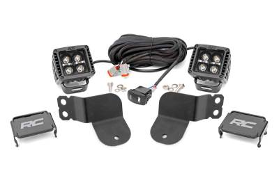 Rough Country Suspension Systems - Rough Country 93024 A-Pillar 2" LED Pod Ditch Light Kit for Polaris General