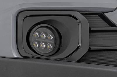 Rough Country Suspension Systems - Rough Country 71095 BLK 3.5" LED Pod Fog Light Kit Flood for 16-23 Toyota Tacoma