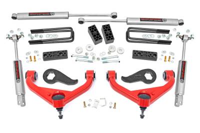 Rough Country Suspension Systems - Rough Country 95630RED 3" Suspension Lift Kit for 20-26 Silverado/Sierra 3500HD
