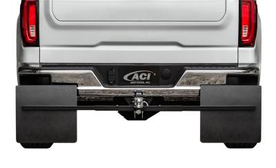 ACI - ACI D200001 ROCKSTAR Hitch Mounted Matte Black Mud Flap Rock Guard