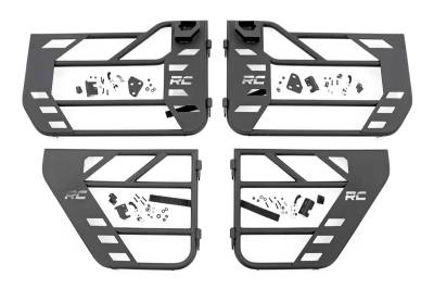 Rough Country Suspension Systems - Rough Country 10619 Front/Rear Steel Tube Doors Black for 18-26 Jeep JL/JT