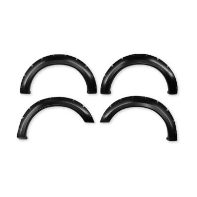 TrailFX - TrailFX TFF3001S Pocket Style Fender Flare Set Black Smooth Paintable Finish