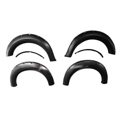TrailFX - TrailFX TFF3002S Pocket Style Fender Flare Set Black Smooth Paintable Finish