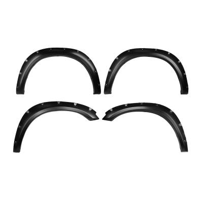 TrailFX - TrailFX TFD3002S Pocket Style Fender Flare Set Black Smooth Paintable Finish