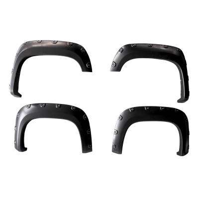 TrailFX - TrailFX TFG3001S Pocket Style Fender Flare Set Black Smooth Paintable Finish