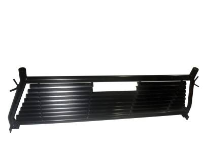 TrailFX - TrailFX H0004B Headache Rack Round Tube Half Louvered Black Steel