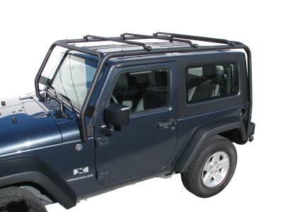 TrailFX - TrailFX J021T Roof Rack Direct Fit 300 lb Capacity Black Steel