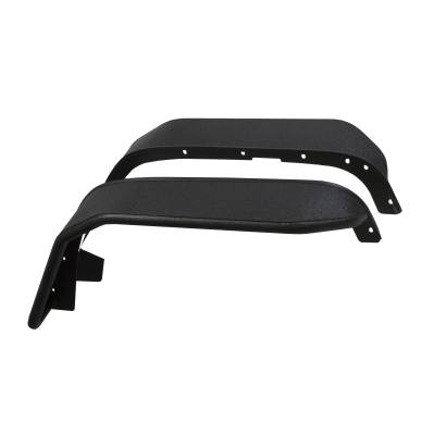 TrailFX - TrailFX J052FF Fender Flare Flat 7.5" Tire Cover Black 1.5" Tubing Pair