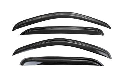 TrailFX - TrailFx 4634H 4PC Window Vents Low Profile Tape-On Smoke Acrylic