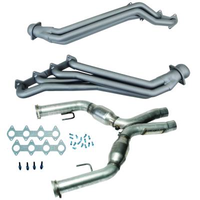 BBK Performance Parts - BBK 16412 1.625" Long Tube Headers w/Midpipe for 05-10 Ford Mustang GT