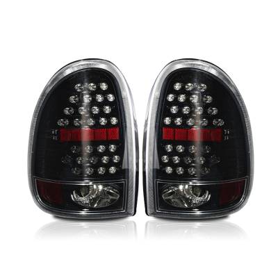 Winjet - Winjet CTWJ-0013-GBC Gloss BlackSmoke LED Taillights for Dodge/Chrysler/Plymouth