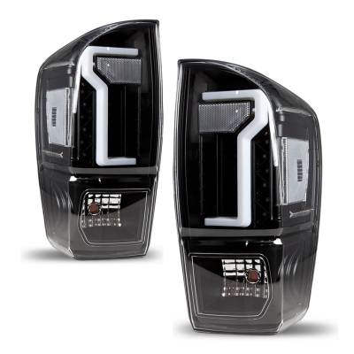 Winjet - Winjet CTWJ-0466E-BC Black/Clear LED Taillights for 16-19 Toyota Tacoma