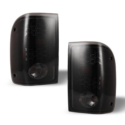 Winjet - Winjet CTWJ-0146-BS Black Smoke LED Taillights for 00-03 Ford Ranger