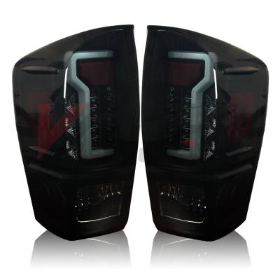 Winjet - Winjet CTWJ-0466-BS Black Smoke LED Taillights for 16-19 Toyota Tacoma