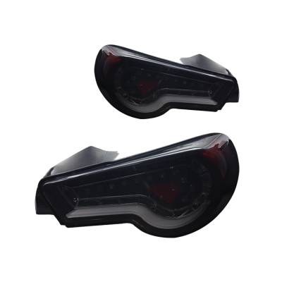 Winjet - Winjet CTWJ-0323-BS Black Smoke LED Taillights for 13-14 Scion FR-S
