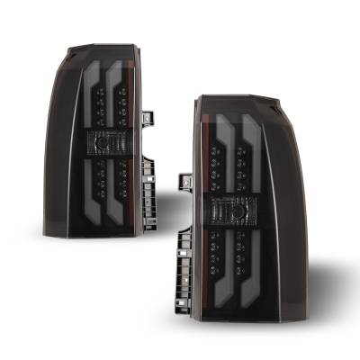 Winjet - Winjet CTWJ-0437-BS Black Smoke LED Taillights for 14-15 Chevy Tahoe Suburban